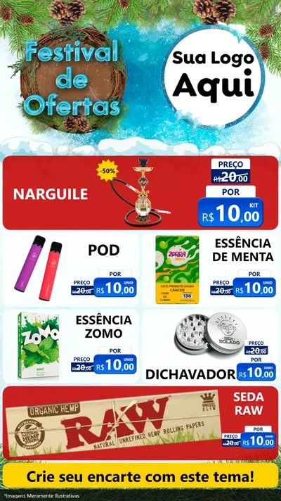 Modelo de TV para TV Vertical com o tema Festival de Ofertas - Inverno para Tabacaria