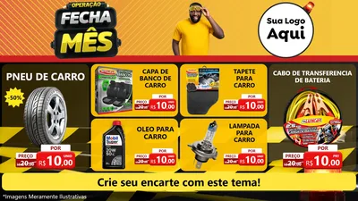 Modelo de TV para TV Horizontal com o tema Operação Fecha Mês para Auto peças