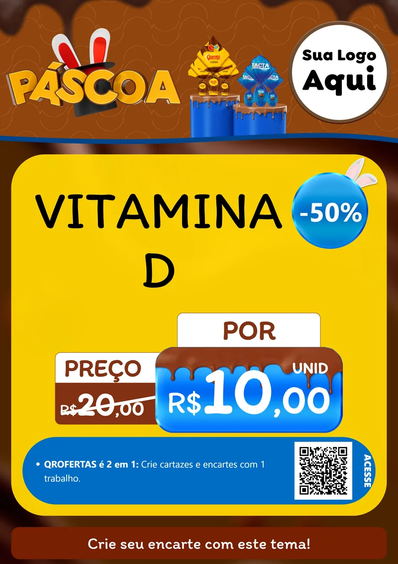Modelo de Cartaz para Cartaz A4 Vertical com o tema Páscoa para Farmácia