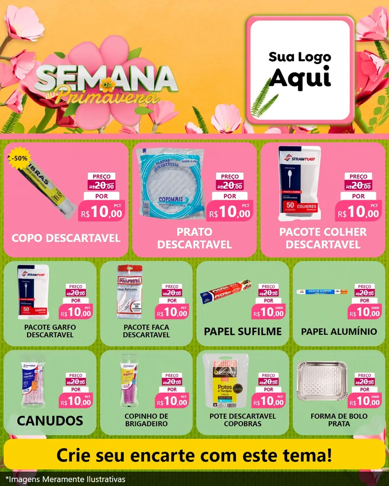 Modelo de Rede Social para Feed Instagram com o tema Semana da Primavera para Embalagens