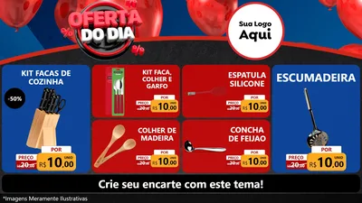 Modelo de TV para TV Horizontal com o tema Oferta do Dia para Utilidades Domésticas