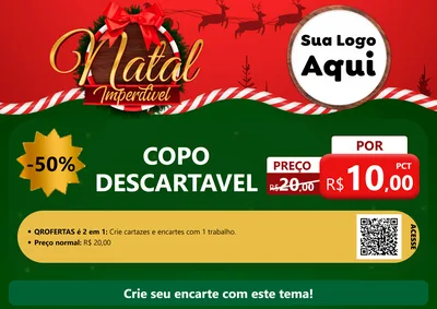 Modelo de Cartaz para Cartaz A4 Horizontal com o tema Natal Imperdível para Embalagens
