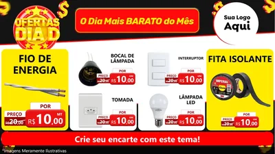Modelo de TV para TV Horizontal com o tema Dia D para Materiais Elétricos