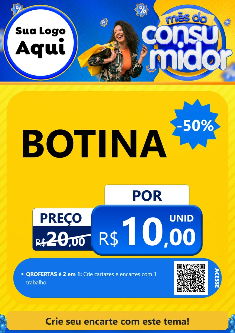 Modelo de Cartaz para Cartaz A4 Vertical com o tema Mês do Consumidor para Agropecuária