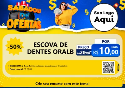 Modelo de Cartaz para Cartaz A4 Horizontal com o tema Sabadou de Ofertas para Higiene Pessoal