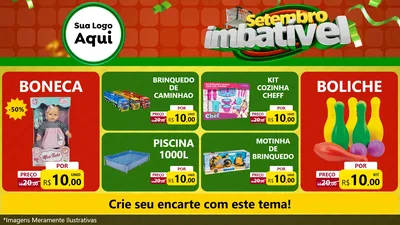 Modelo de TV para TV Horizontal com o tema Setembro Imbatível para Brinquedos