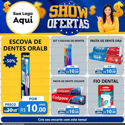 Modelo de Rede Social para Feed Facebook com o tema Show de Ofertas para Higiene Pessoal