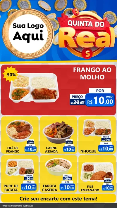 Modelo de Rede Social para Stories com o tema Quinta do Real para Restaurante