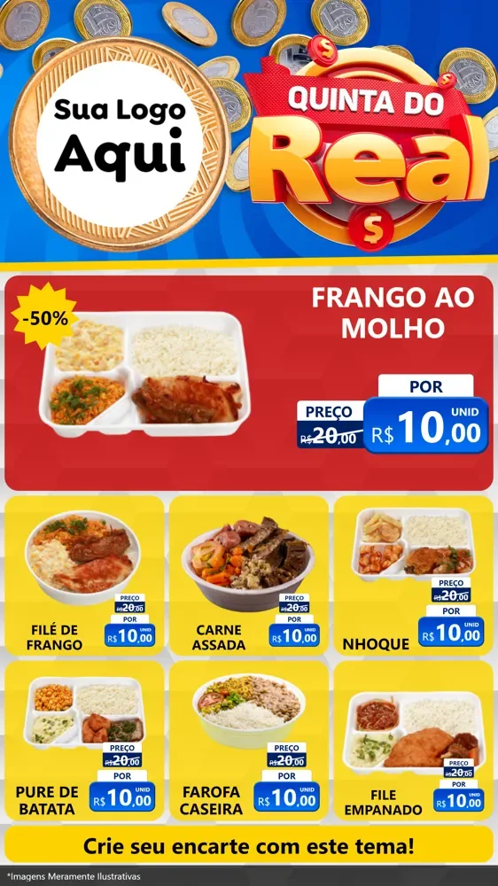 Modelo de Rede Social para Stories com o tema Quinta do Real para Restaurante