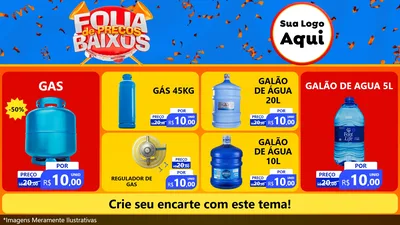 Modelo de TV para TV Horizontal com o tema Folia de Preços Baixos para Água e gás