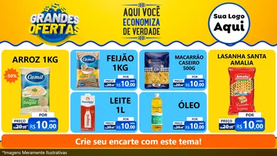 Modelo de TV para TV Horizontal com o tema Grandes Ofertas para Supermercado
