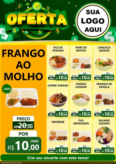 Modelo de Encarte para Encarte A4 Vertical com o tema Oferta para Restaurante