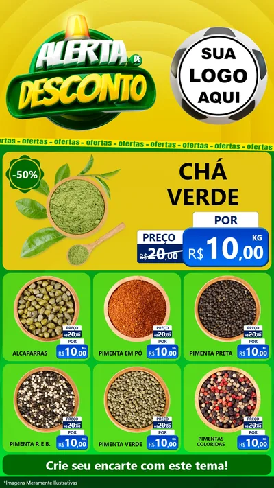 Modelo de Rede Social para Stories com o tema Alerta de Desconto para Produtos Naturais