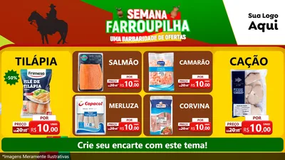 Modelo de TV para TV Horizontal com o tema Semana Farroupilha - Uma Barbaridade de Ofertas para Peixaria