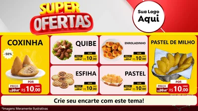 Modelo de TV para TV Horizontal com o tema Super Ofertas para Salgadaria