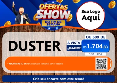 Modelo de Cartaz para Cartaz A4 Horizontal com o tema Ofertas Show No Fim De Semana para Concessionaria de Carros