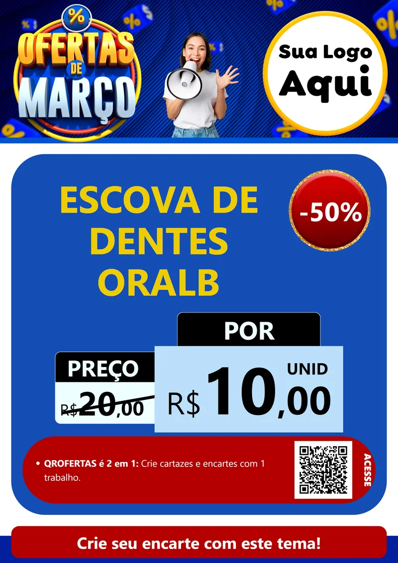 Modelo de Cartaz para Cartaz A4 Vertical com o tema Ofertas de Março para Higiene Pessoal