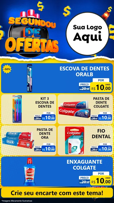 Modelo de TV para TV Vertical com o tema Segundou de Ofertas para Higiene Pessoal