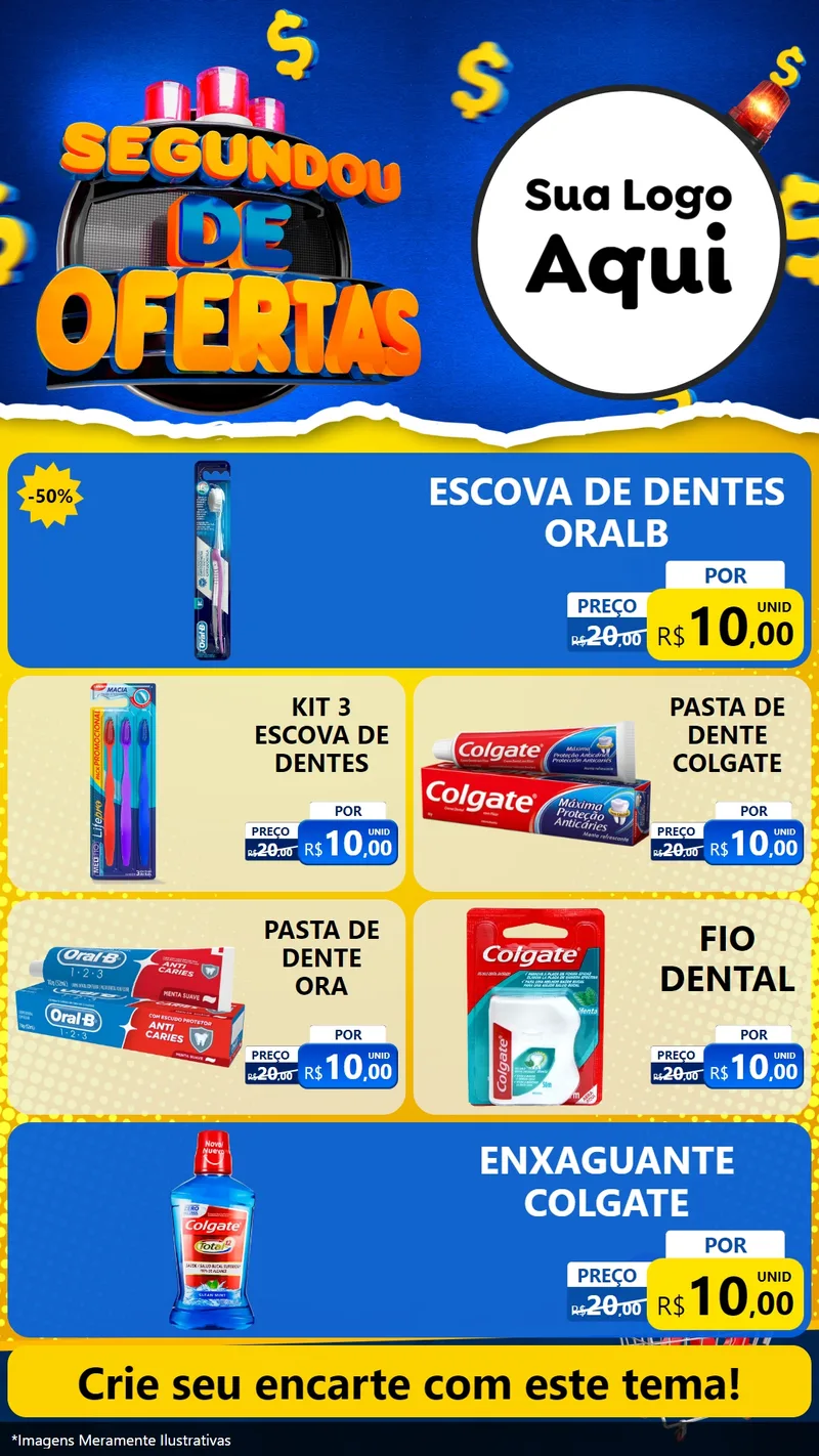 Modelo de TV para TV Vertical com o tema Segundou de Ofertas para Higiene Pessoal