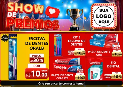 Modelo de Encarte para Encarte A4 Horizontal com o tema Show de Prêmios para Higiene Pessoal