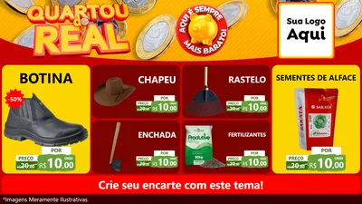 Modelo de TV para TV Horizontal com o tema Quartou do Real para Agropecuária