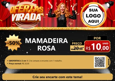 Modelo de Cartaz para Cartaz A4 Horizontal com o tema Ofertas da Virada para Bebês