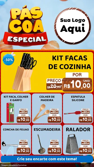 Modelo de Rede Social para Stories com o tema Páscoa Especial para Utilidades Domésticas