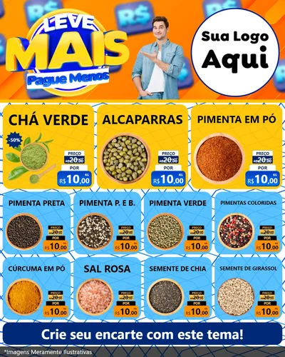 Modelo de Rede Social para Feed Instagram com o tema Leve Mais, Pague Menos para Produtos Naturais