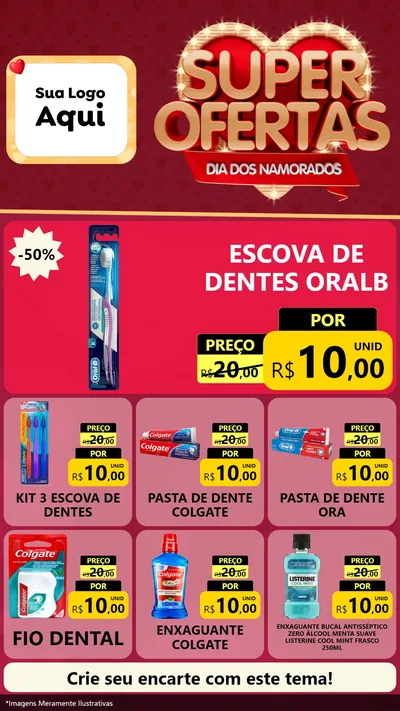Modelo de Rede Social para Stories com o tema Dia dos Namorados para Higiene Pessoal