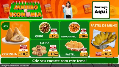 Modelo de TV para TV Horizontal com o tema Janeiro da Economia para Salgadaria