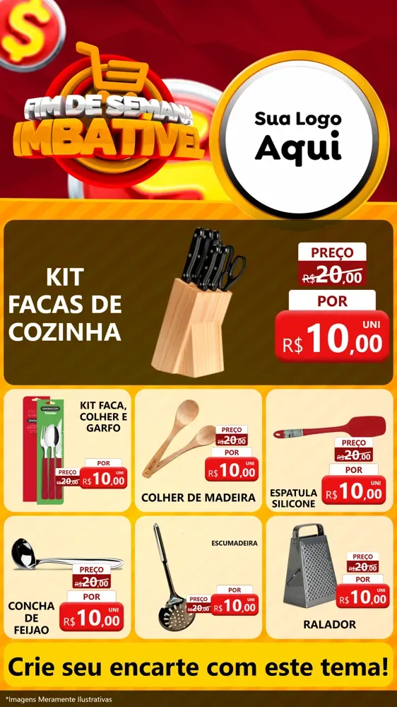 Modelo de Rede Social para Stories com o tema Fim de Semana Imbatível para Utilidades Domésticas