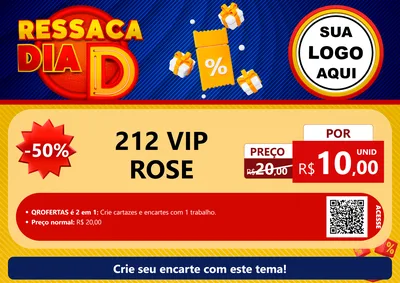 Modelo de Cartaz para Cartaz A4 Horizontal com o tema Ressaca Dia D para Perfumes