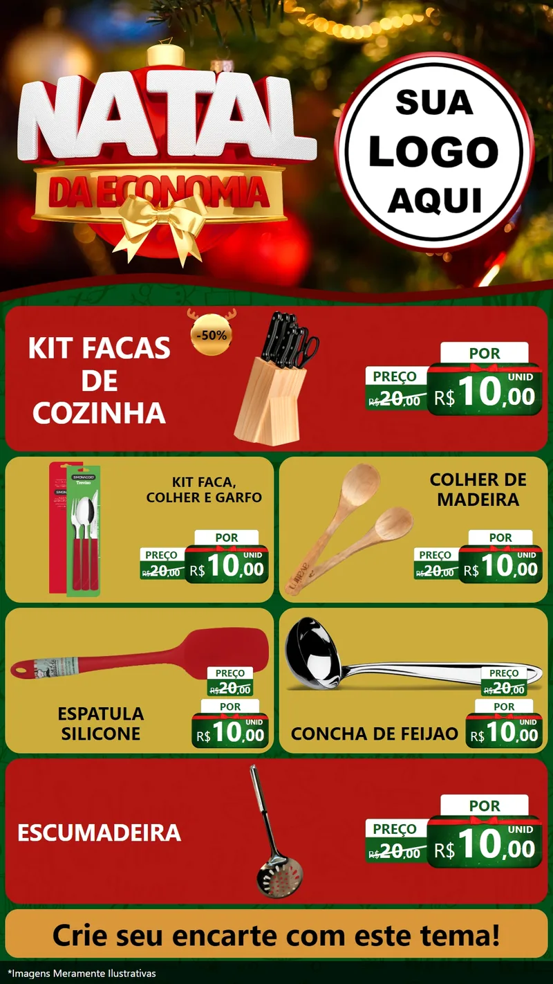 Modelo de TV para TV Vertical com o tema Natal da Economia para Utilidades Domésticas