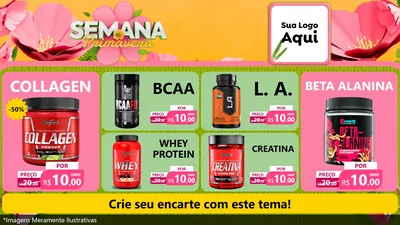 Modelo de TV para TV Horizontal com o tema Semana da Primavera para Suplementos alimentares