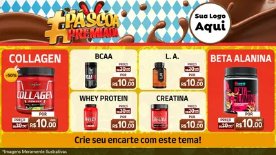 Modelo de TV para TV Horizontal com o tema Páscoa Premiada para Suplementos alimentares
