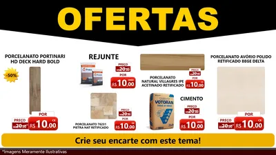 Modelo de TV para TV Horizontal com o tema Ofertas Preto e Vermelho Cartaz para Pisos e revestimentos