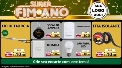 Modelo de TV para TV Horizontal com o tema Super Fim de Ano para Materiais Elétricos