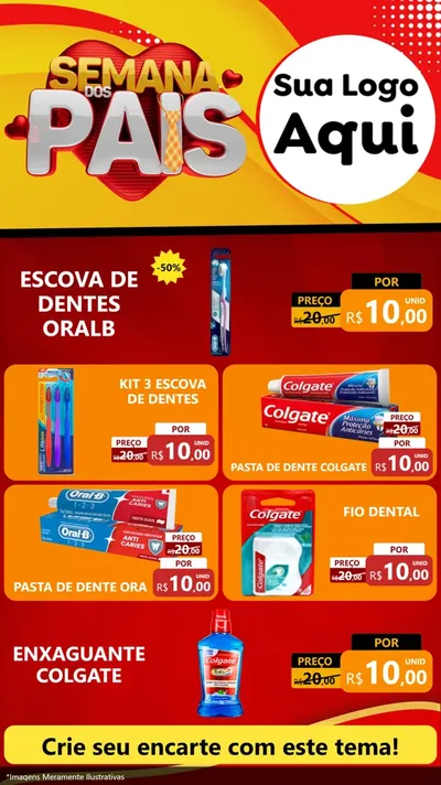 Modelo de TV para TV Vertical com o tema Semana Dos Pais para Higiene Pessoal