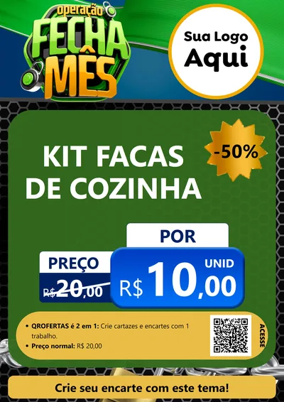 Modelo de Cartaz para Cartaz A4 Vertical com o tema Operação Fecha Mês para Utilidades Domésticas
