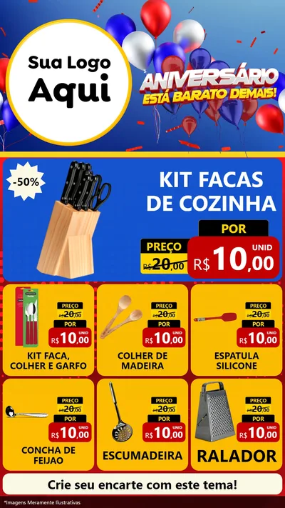 Modelo de Rede Social para Stories com o tema Aniversário para Utilidades Domésticas