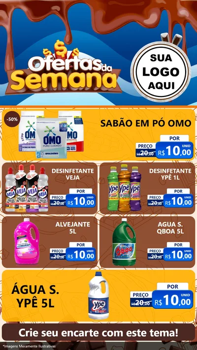 Modelo de TV para TV Vertical com o tema Ofertas da Semana - Páscoa para Produtos de Limpeza