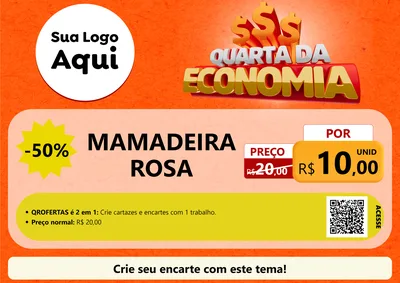 Modelo de Cartaz para Cartaz A4 Horizontal com o tema Quarta da Economia para Bebês