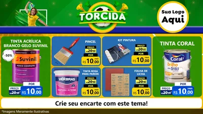 Modelo de TV para TV Horizontal com o tema Torcida para Tintas e Ferramentas