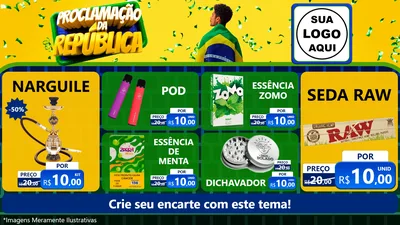 Modelo de TV para TV Horizontal com o tema Proclamação da República para Tabacaria