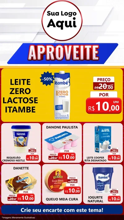 Modelo de Rede Social para Stories com o tema Aproveite para Frios e Laticínios