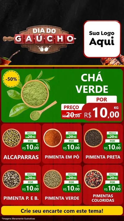 Modelo de Rede Social para Stories com o tema Dia do Gaúcho para Produtos Naturais
