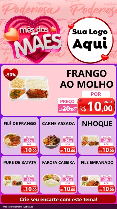 Modelo de Rede Social para Stories com o tema Mês Das Mães para Restaurante