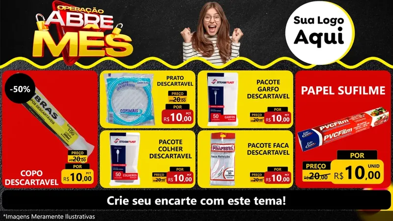 Modelo de TV para TV Horizontal com o tema Operação Abre Mês para Embalagens