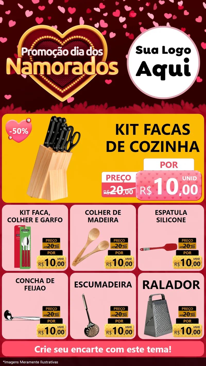 Modelo de Rede Social para Stories com o tema Promoção Dia Dos Namorados para Utilidades Domésticas