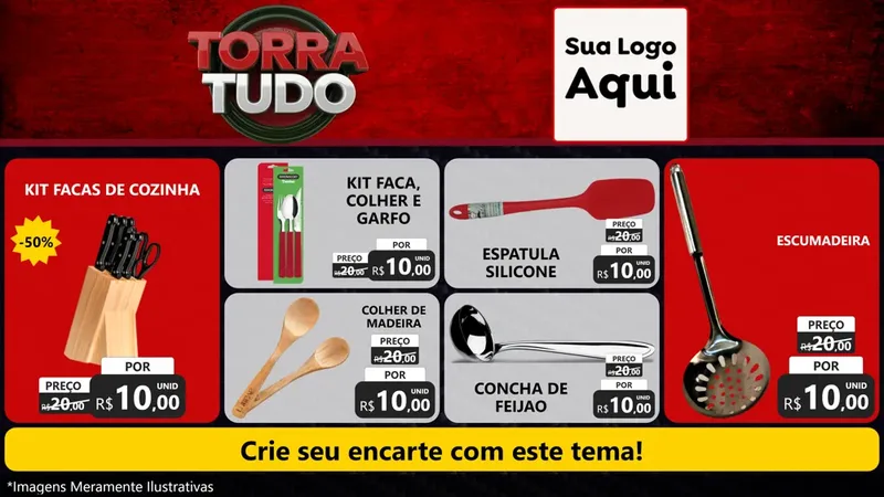 Modelo de TV para TV Horizontal com o tema Torra Tudo para Utilidades Domésticas